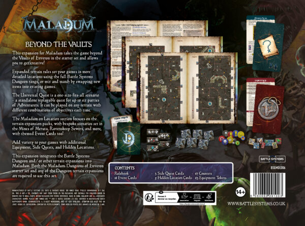 Maladum: Beasts Of Enveron Expansion – Battle Systems – Dungeon Crawler For D&D, HeroQuest, 2024