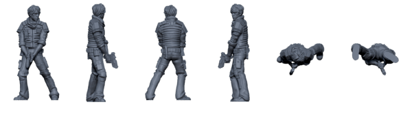 Crew of the Black Maria – Sci-Fi Mercenary STL Pack