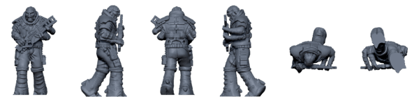 Crew of the Ion Hope – Sci-Fi Mercenary STL Pack