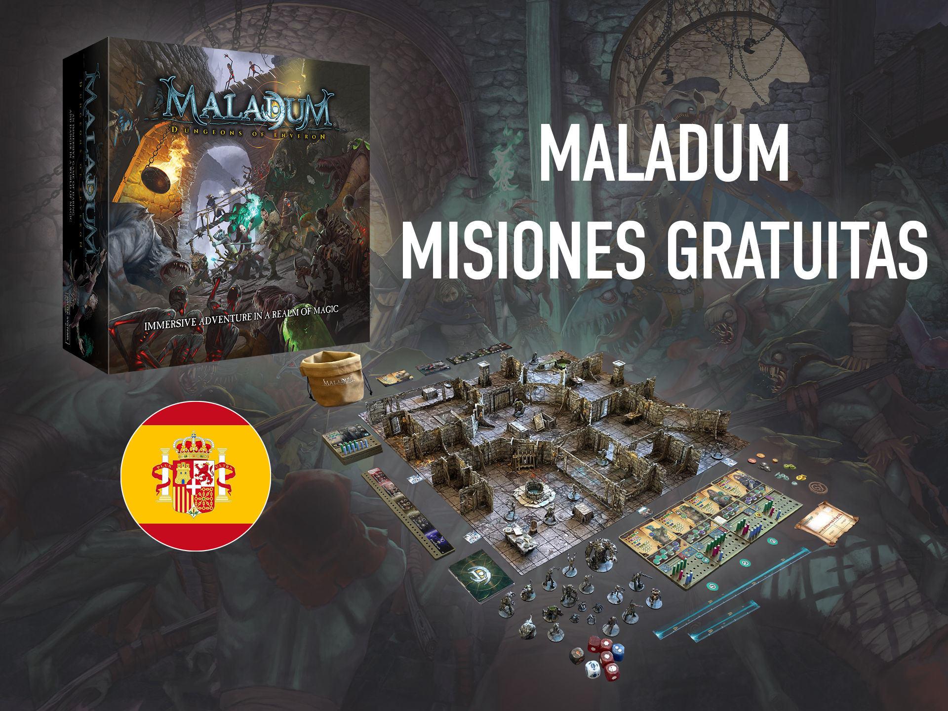 Misiones descargables gratuitas de Maladum (traducción al español)