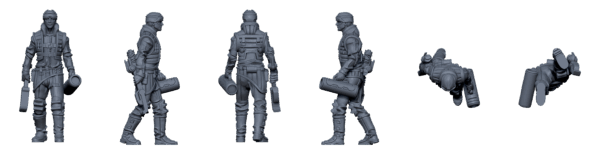 Treva, Human Mechanic – Sci-Fi Civilian STL